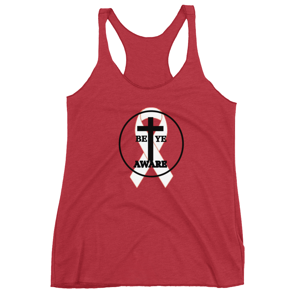 HIV/AIDS Ladies' Racerback Tanks - Be Ye AWARE Clothing