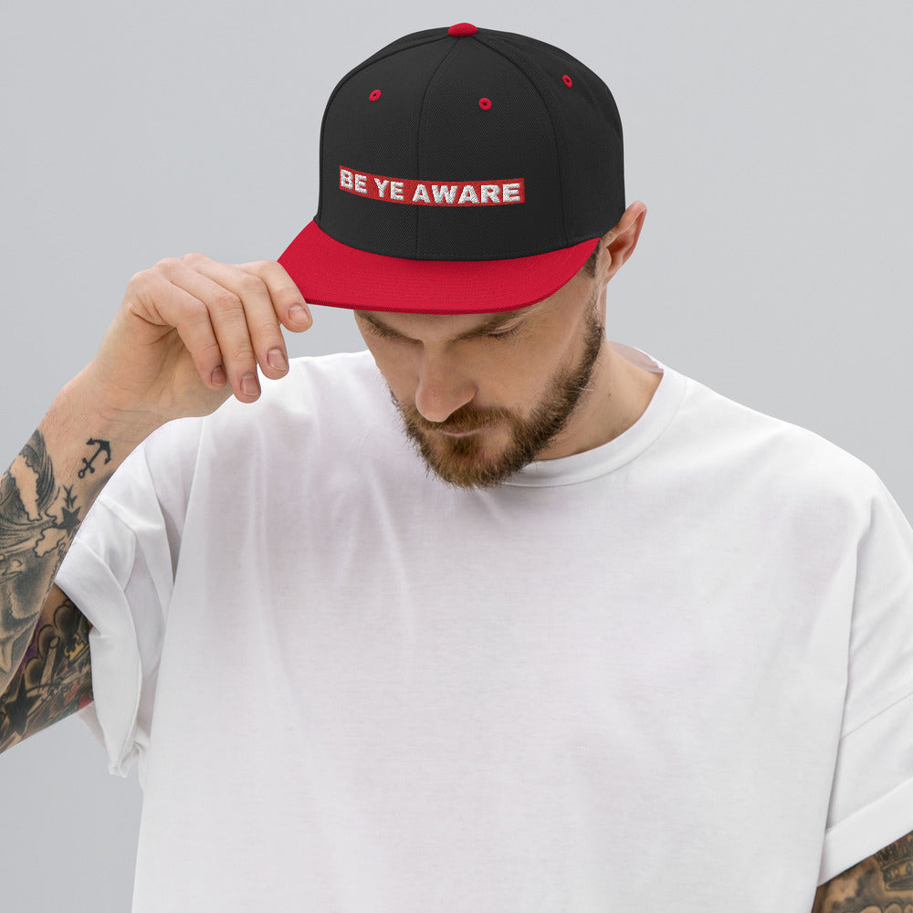 BYA4 Red Stripe Snapback Hats