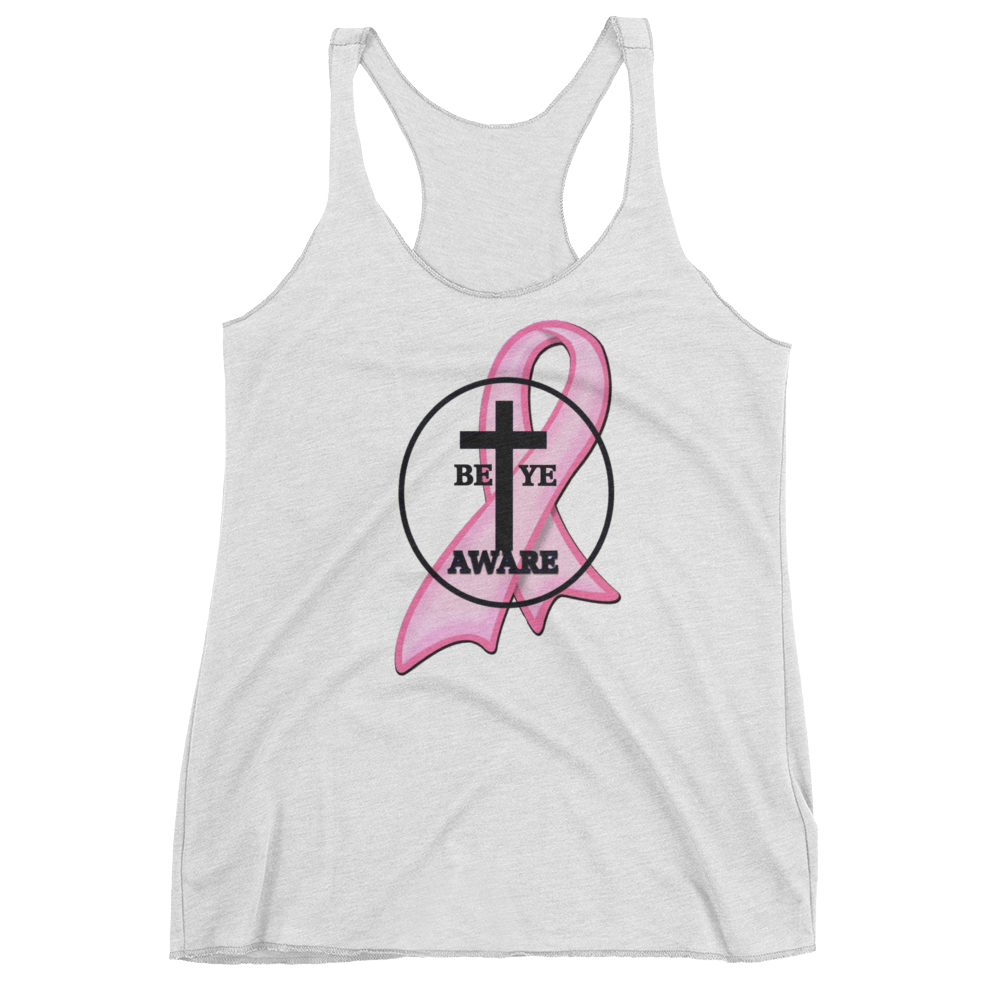 BCA Ladies' Awareness Racerback Tank - White - Be Ye AWARE Clothing
