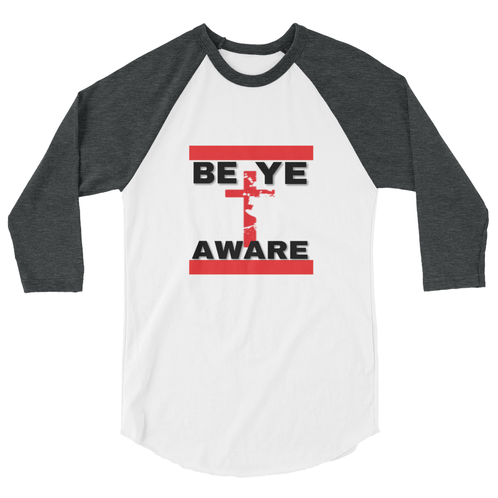BYAWARE Men/Unisex Baseball Tees - Be Ye AWARE Clothing