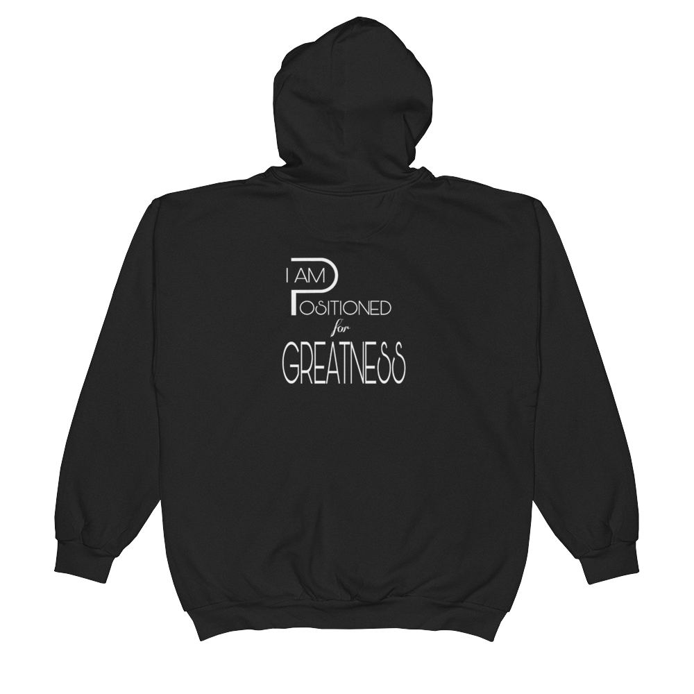 Positioned for Greatness Men/Unisex Zip Hoodies (Back Image) - Be Ye AWARE Clothing