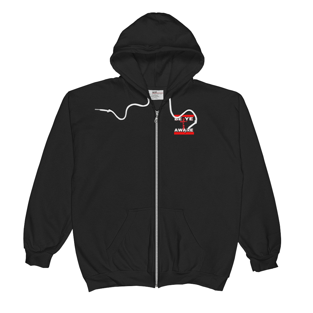 BYA Men/Unisex Zip Hoodies - Be Ye AWARE Clothing