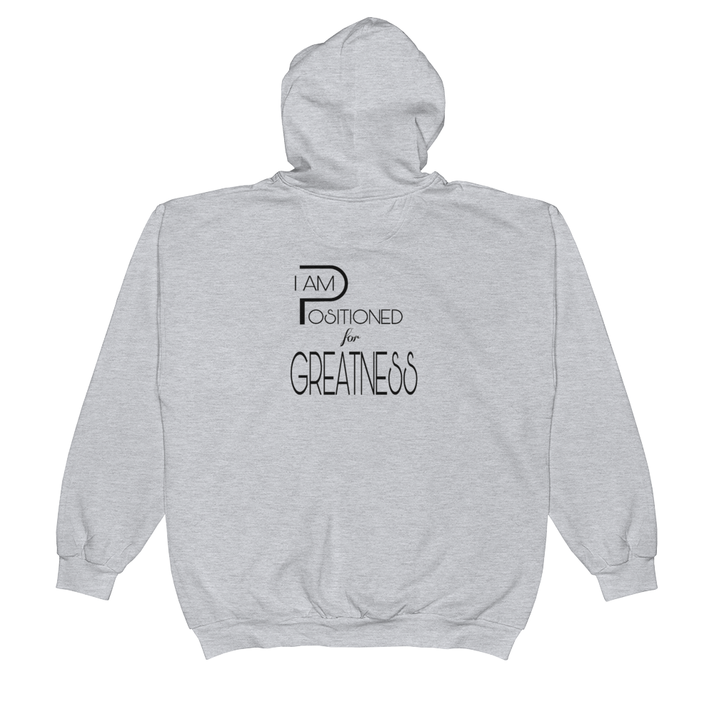 Positioned for Greatness Men/Unisex Zip Hoodies (Back Image) - Be Ye AWARE Clothing