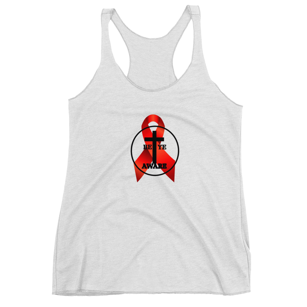 HIV/AIDS Ladies' Racerback Tanks - Be Ye AWARE Clothing