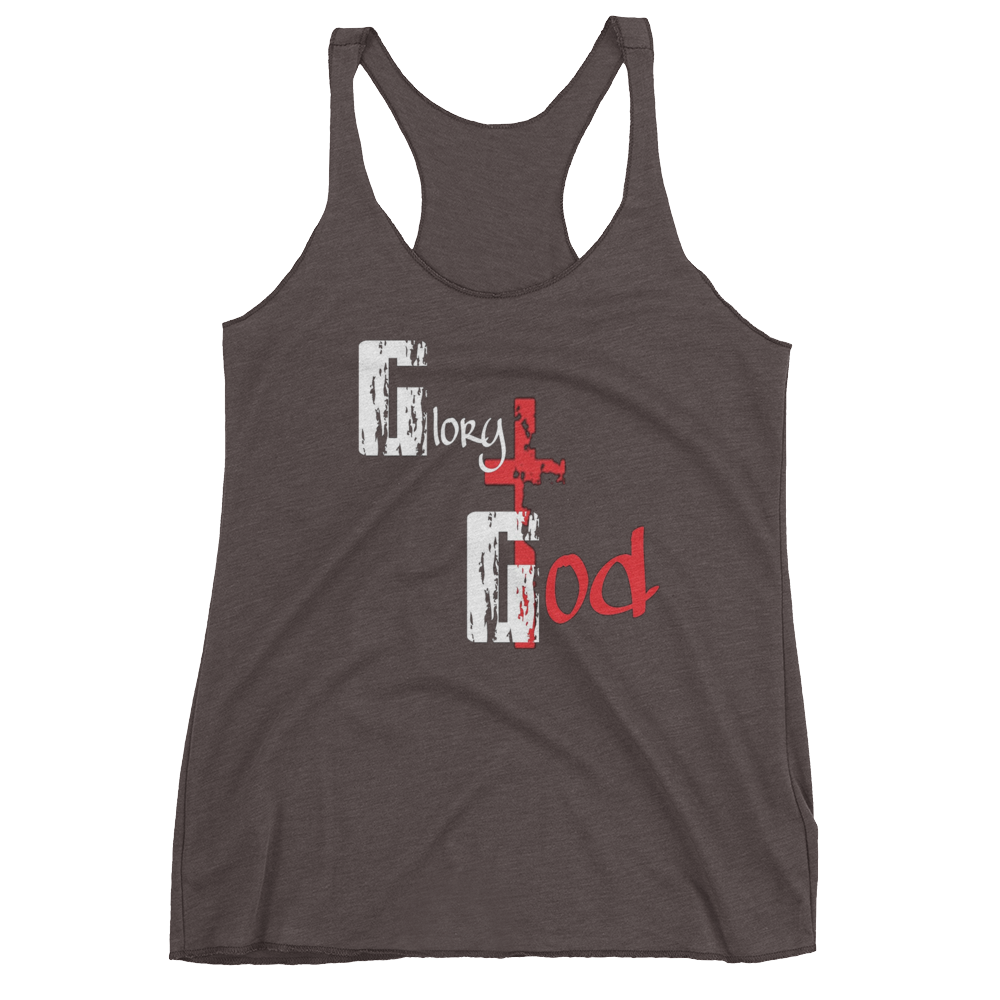 Glory to God Ladies' Racerback Tanks - Be Ye AWARE Clothing