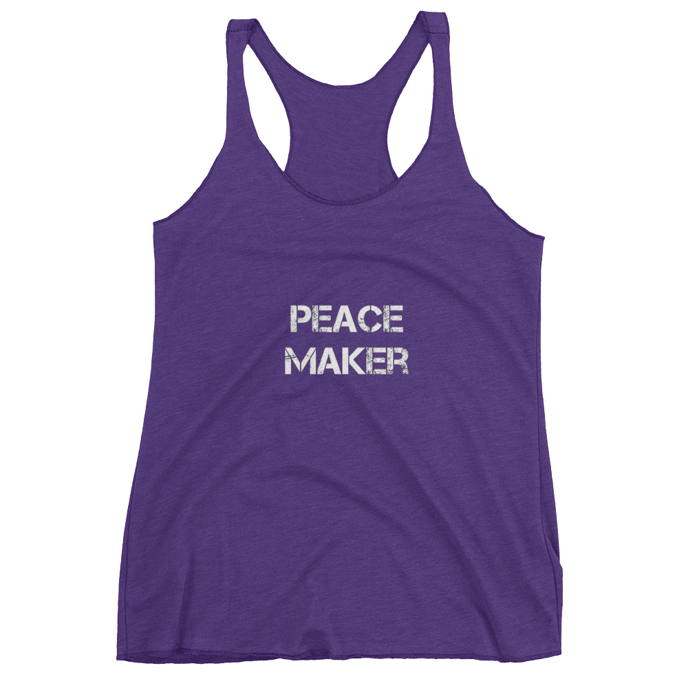 Peace Maker Ladies Racerback Tees - Be Ye AWARE Clothing