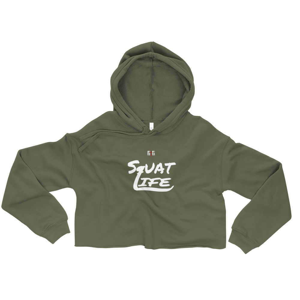 Squat Life Ladies Crop Hoodies - Be Ye AWARE Clothing