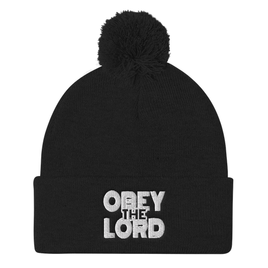 Obey the Lord Pom-Pom Beanies