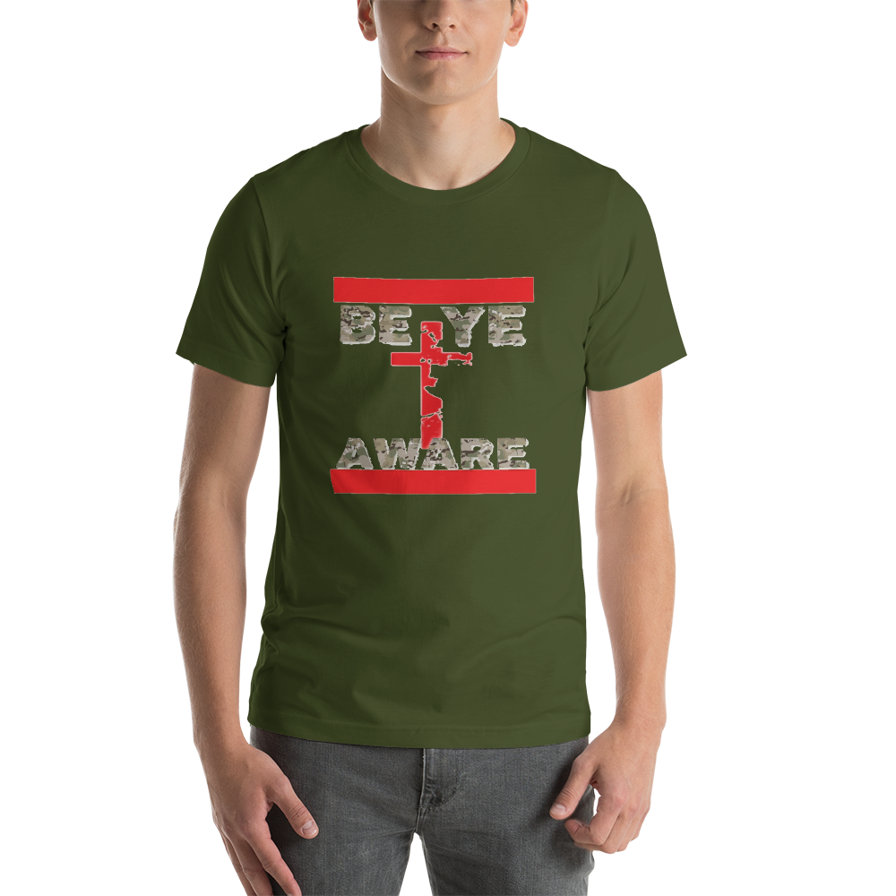 BYA Fatigue Red - Mens/Unisex Tees - Be Ye AWARE Clothing