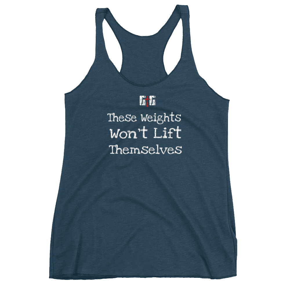 These Weights Ladies' Racerback Tanks - Be Ye AWARE Clothing