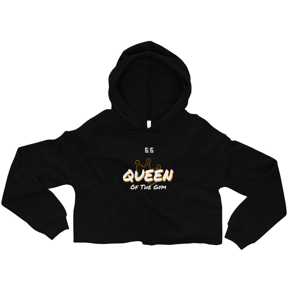 Queen of the Gym Ladies Crop Hoodies - Be Ye AWARE Clothing