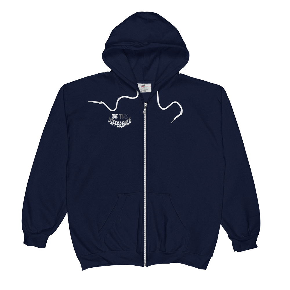 Be the Difference Men/Unisex  Zip Hoodies - Be Ye AWARE Clothing