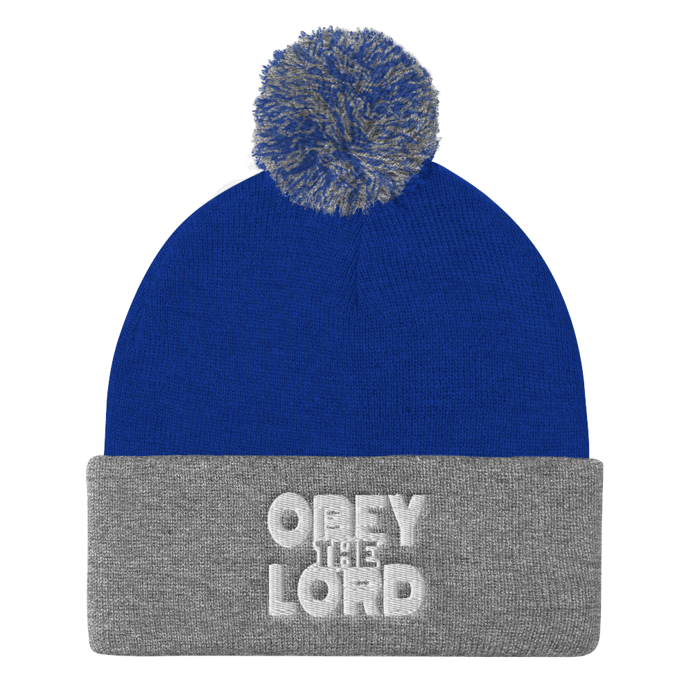 Obey the Lord Pom-Pom Beanies