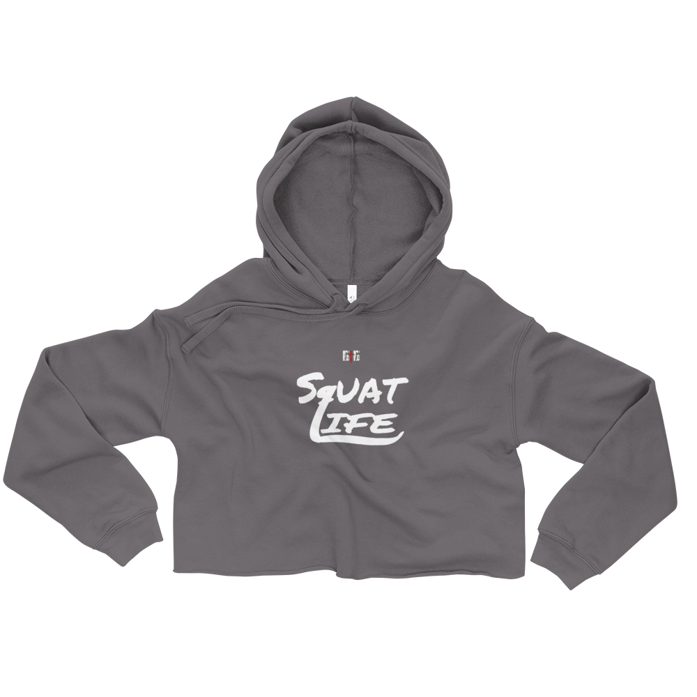 Squat Life Ladies Crop Hoodies - Be Ye AWARE Clothing